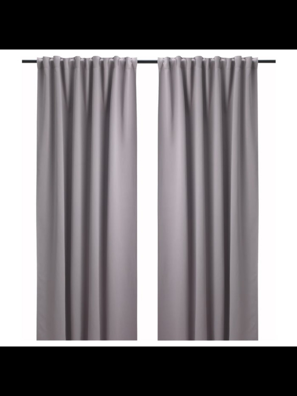 IKEA Grey Drapery Blackout Curtain Panels- 4 Panels 57x 98